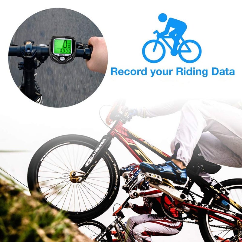SOON GO Bike Speedometer, Bicycle odometers,Bicycle Speedometer Wireless Cycle Bike Computer Waterproof Bike Odometer with LCD Display Speedometer Accurate Speed Tracking & Multi-Function - Image 3